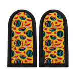 Yellow Watermelon Pieces Pattern Print Skillet Handle Cover