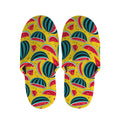 Yellow Watermelon Pieces Pattern Print Slippers
