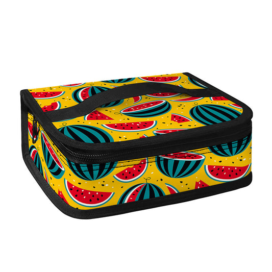 Yellow Watermelon Pieces Pattern Print Small Lunch Bag