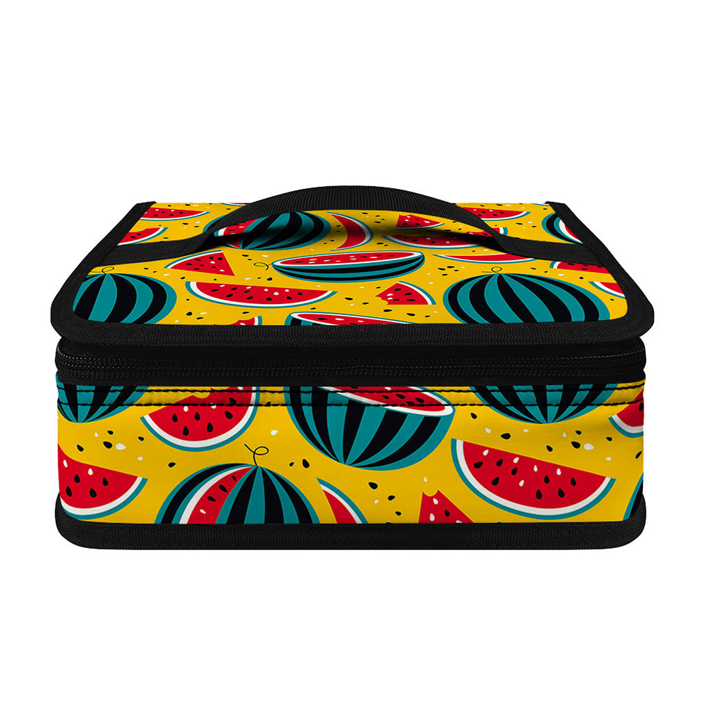 Yellow Watermelon Pieces Pattern Print Small Lunch Bag