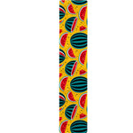 Yellow Watermelon Pieces Pattern Print Table Runner