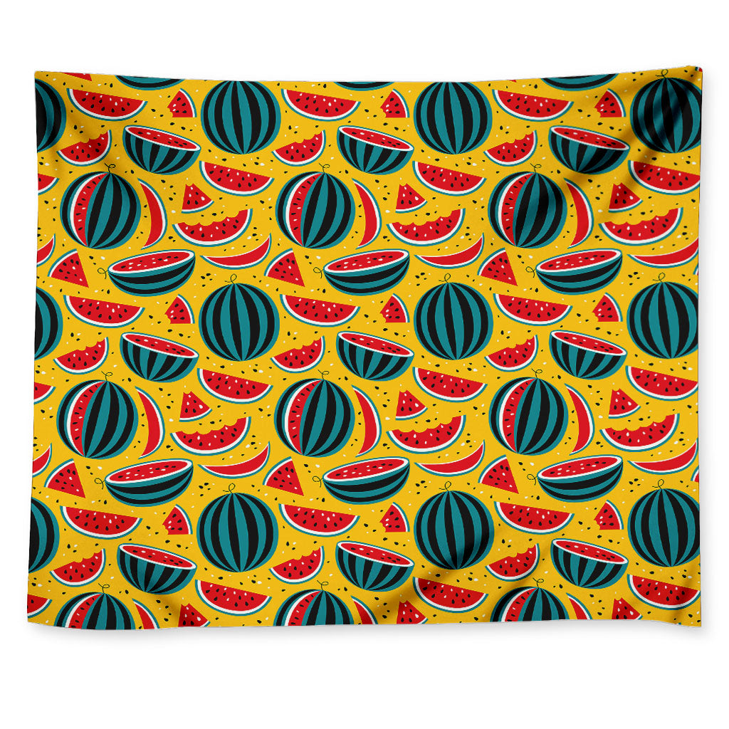 Yellow Watermelon Pieces Pattern Print Tapestry