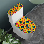 Yellow Watermelon Pieces Pattern Print Toilet Lid And Tank Cover Set