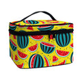 Yellow Watermelon Pieces Pattern Print Travel Makeup Bag