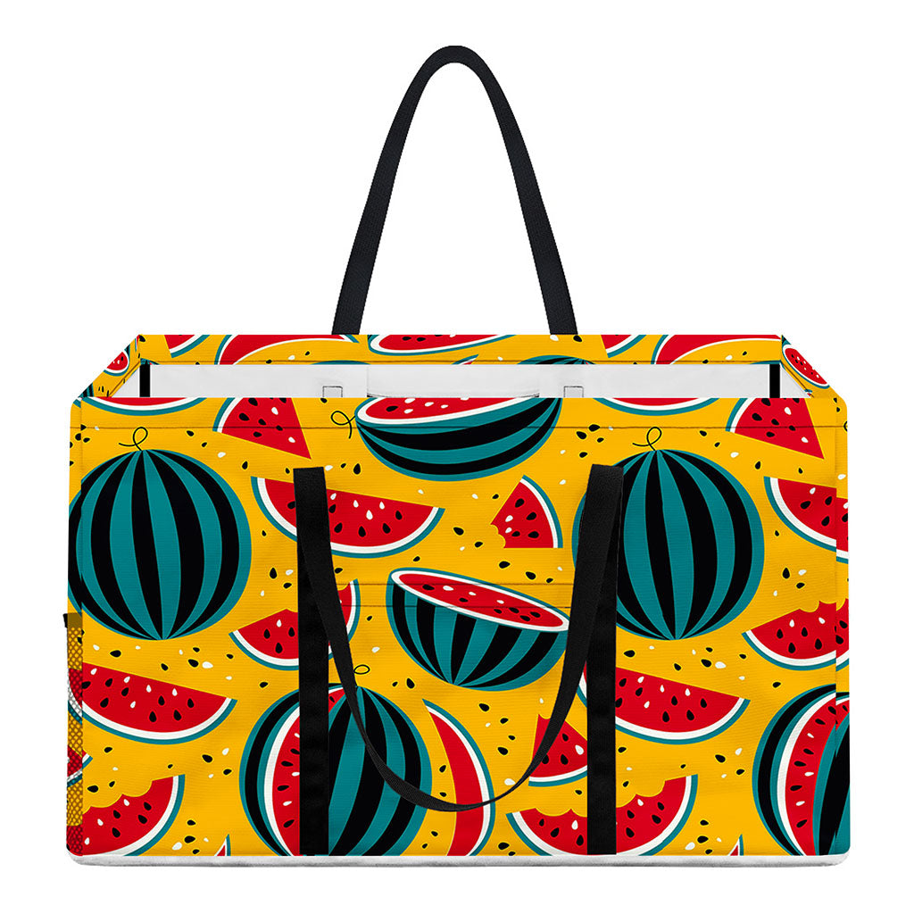Yellow Watermelon Pieces Pattern Print Utility Tote Bag