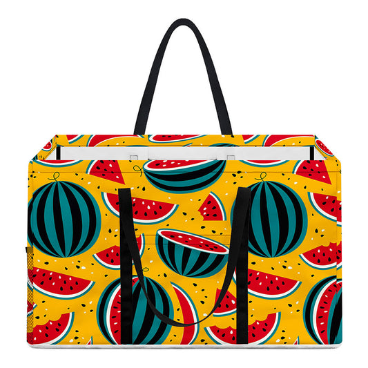 Yellow Watermelon Pieces Pattern Print Utility Tote Bag