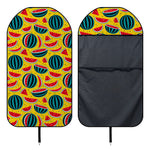 Yellow Watermelon Pieces Pattern Print Waterproof Car Seat Cover