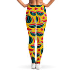 Yellow Watermelon Pieces Pattern Print Women's Leggings