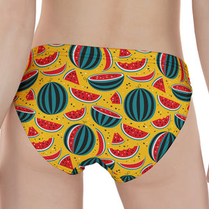 Yellow Watermelon Pieces Pattern Print Women's Panties