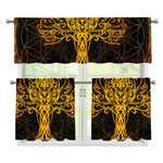 Yggdrasil Tree Of Life Print 3 Piece Kitchen Curtains