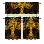 Yggdrasil Tree Of Life Print 3 Piece Kitchen Curtains