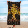 Yggdrasil Tree Of Life Print Beach Towel