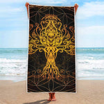 Yggdrasil Tree Of Life Print Beach Towel
