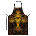 Yggdrasil Tree Of Life Print Bib Apron With Pocket