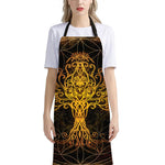 Yggdrasil Tree Of Life Print Bib Apron With Pocket