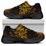 Yggdrasil Tree Of Life Print Black Chunky Shoes
