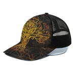 Yggdrasil Tree Of Life Print Black Mesh Trucker Cap
