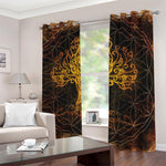 Yggdrasil Tree Of Life Print Blackout Grommet Curtains