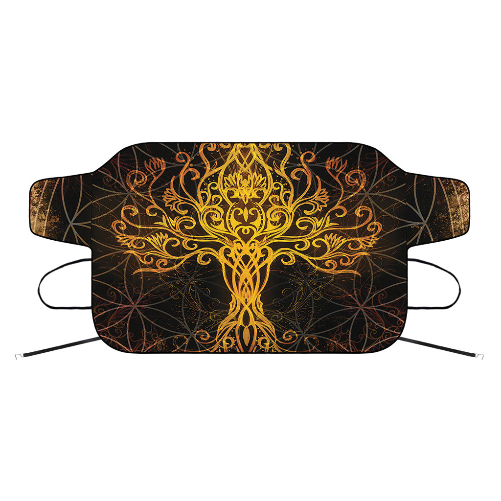 Yggdrasil Tree Of Life Print Car Windshield Snow Cover