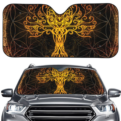 Yggdrasil Tree Of Life Print Car Windshield Sun Shade