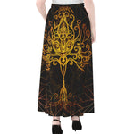 Yggdrasil Tree Of Life Print Chiffon Maxi Skirt