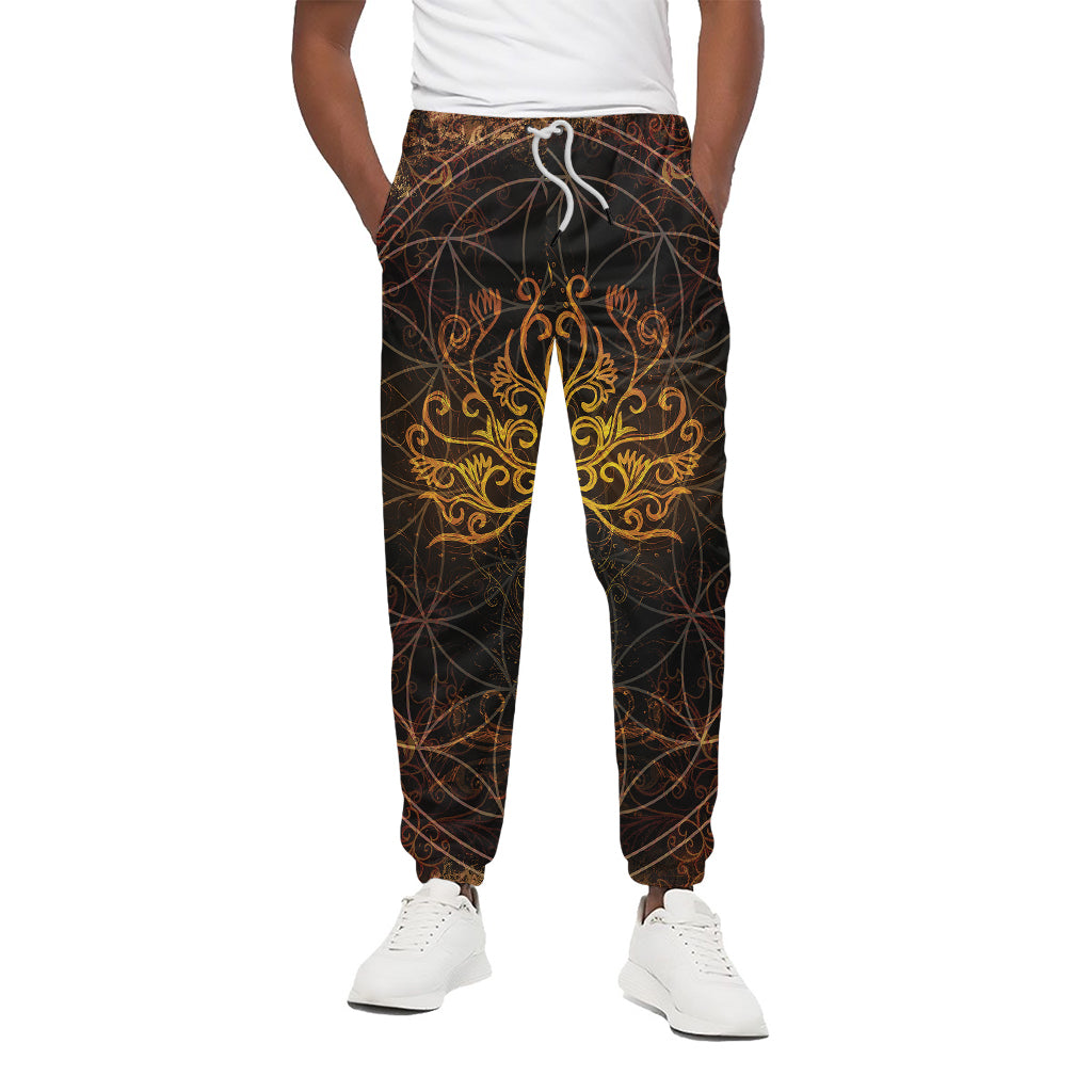 Yggdrasil Tree Of Life Print Cotton Pants