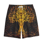Yggdrasil Tree Of Life Print Cotton Shorts