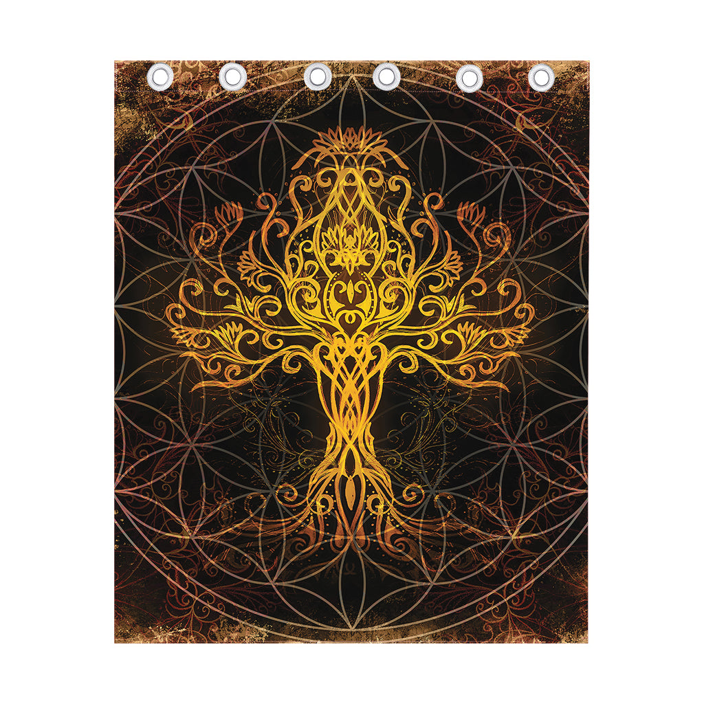 Yggdrasil Tree Of Life Print Curtain