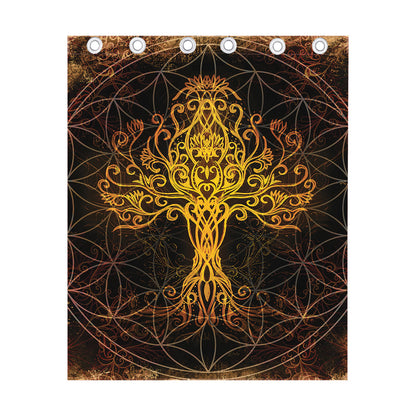 Yggdrasil Tree Of Life Print Curtain