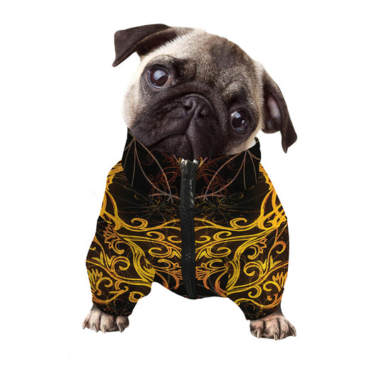 Yggdrasil Tree Of Life Print Dog Zip Up Jacket