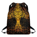 Yggdrasil Tree Of Life Print Drawstring Backpack