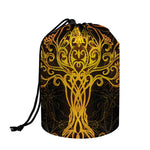 Yggdrasil Tree Of Life Print Drawstring Makeup Bag