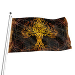 Yggdrasil Tree Of Life Print Flag