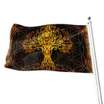 Yggdrasil Tree Of Life Print Flag