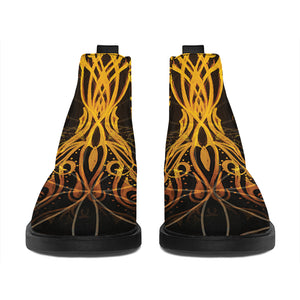 Yggdrasil Tree Of Life Print Flat Ankle Boots