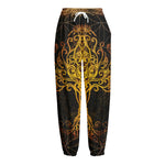 Yggdrasil Tree Of Life Print Fleece Lined Knit Pants