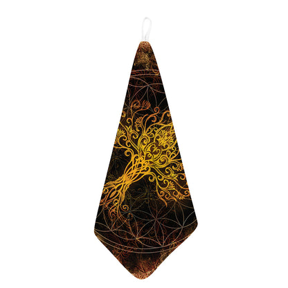 Yggdrasil Tree Of Life Print Hand Towel