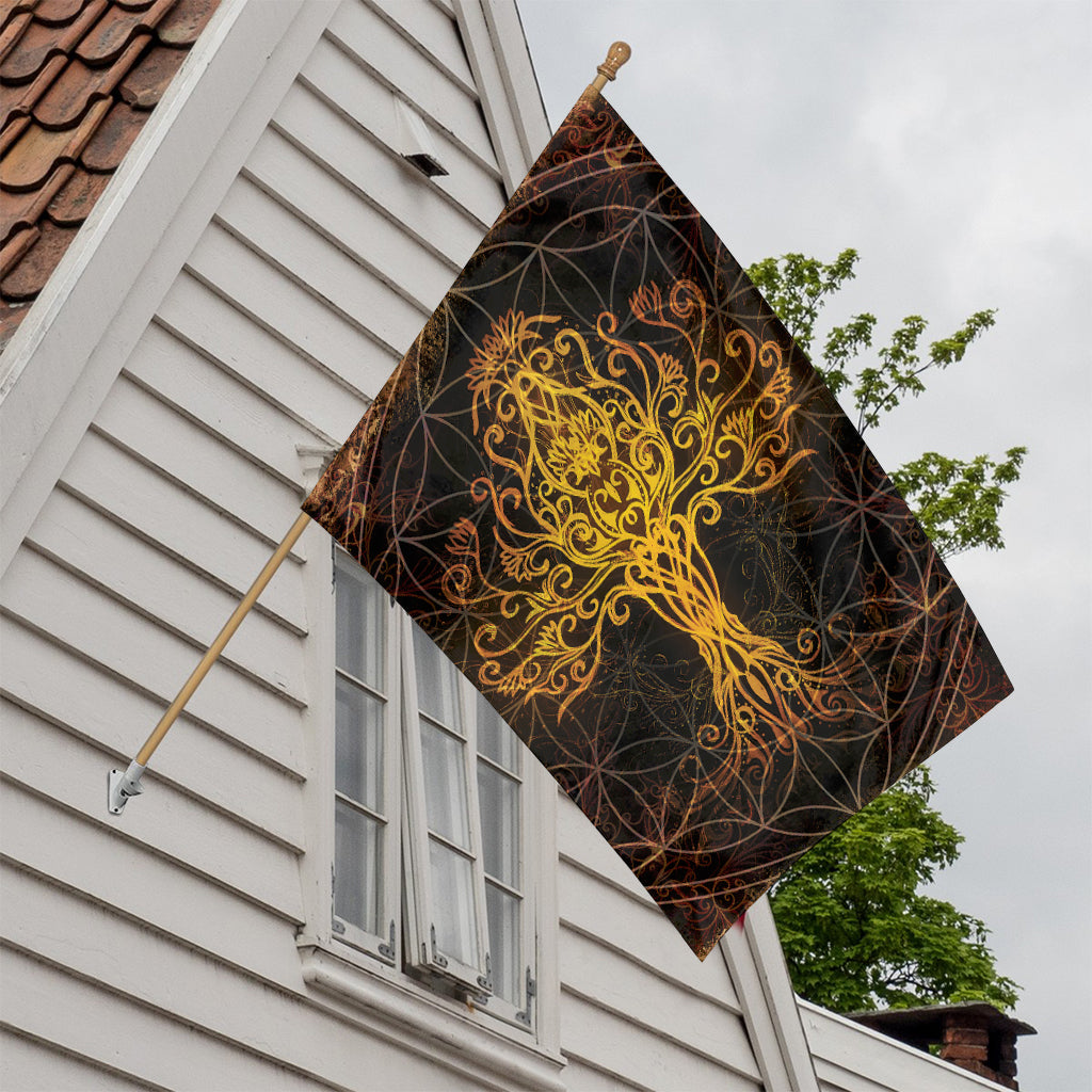 Yggdrasil Tree Of Life Print House Flag