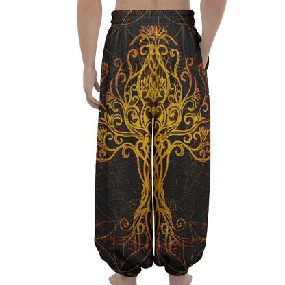 Yggdrasil Tree Of Life Print Lantern Pants