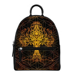 Yggdrasil Tree Of Life Print Leather Backpack