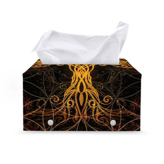 Yggdrasil Tree Of Life Print Leather Tissue Box Cover