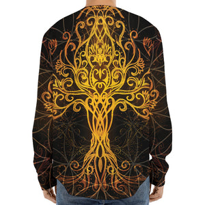 Yggdrasil Tree Of Life Print Long Sleeve Baseball Jersey