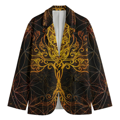 Yggdrasil Tree Of Life Print Men's Blazer