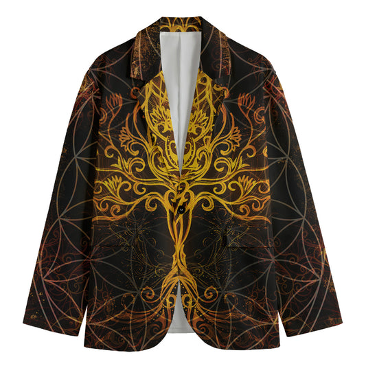 Yggdrasil Tree Of Life Print Men's Blazer