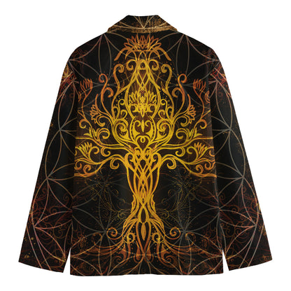 Yggdrasil Tree Of Life Print Men's Blazer