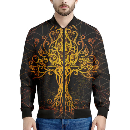 Yggdrasil Tree Of Life Print Men's Bomber Jacket