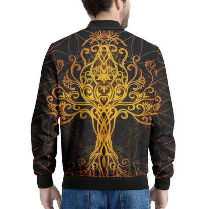Yggdrasil Tree Of Life Print Men's Bomber Jacket