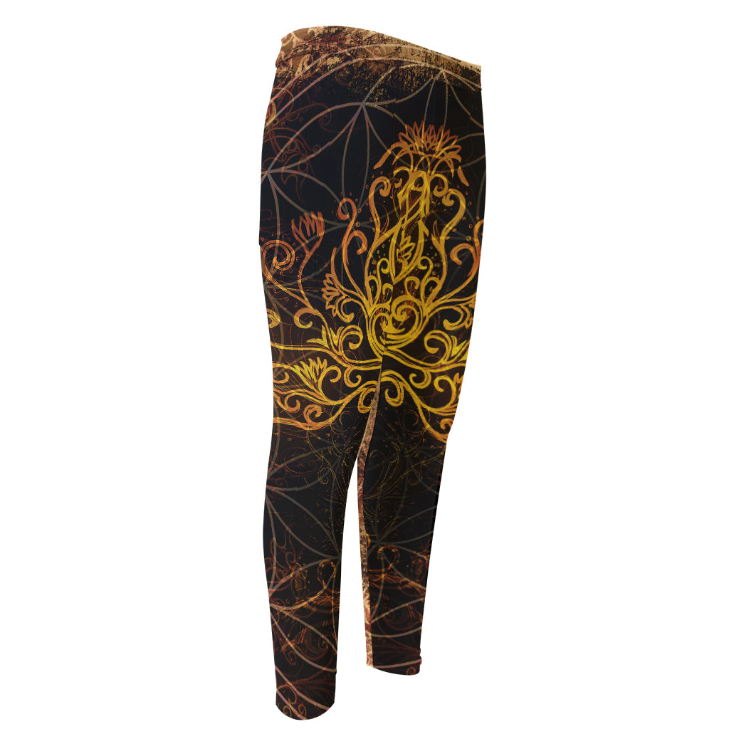Yggdrasil Tree Of Life Print Men's Compression Pants
