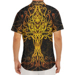 Yggdrasil Tree Of Life Print Men's Deep V-Neck Shirt