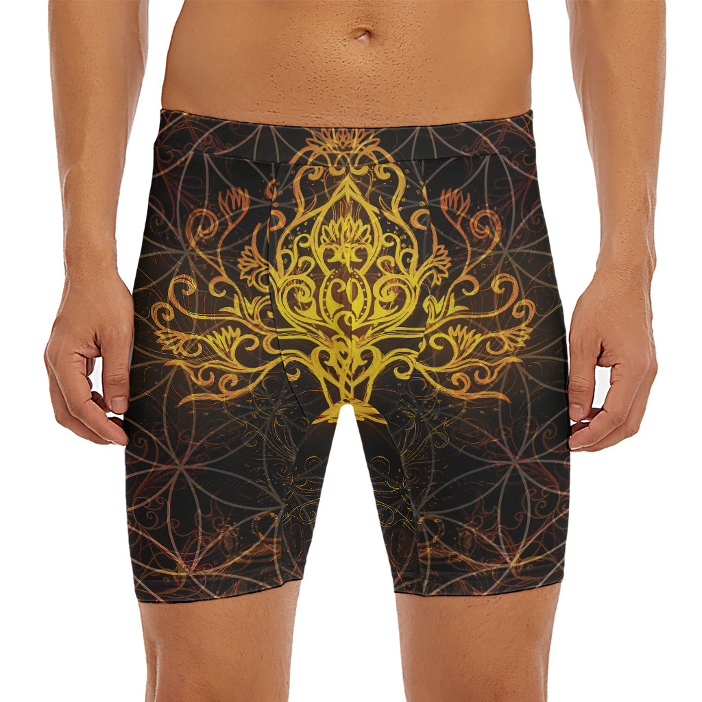 Yggdrasil Tree Of Life Print Men's Long Boxer Briefs